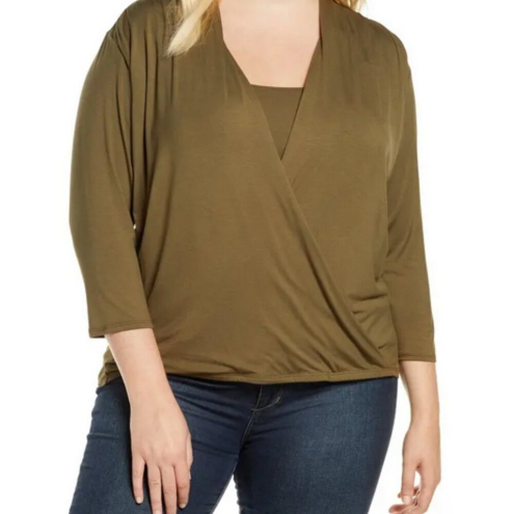 Loveappella  Drape Front Top